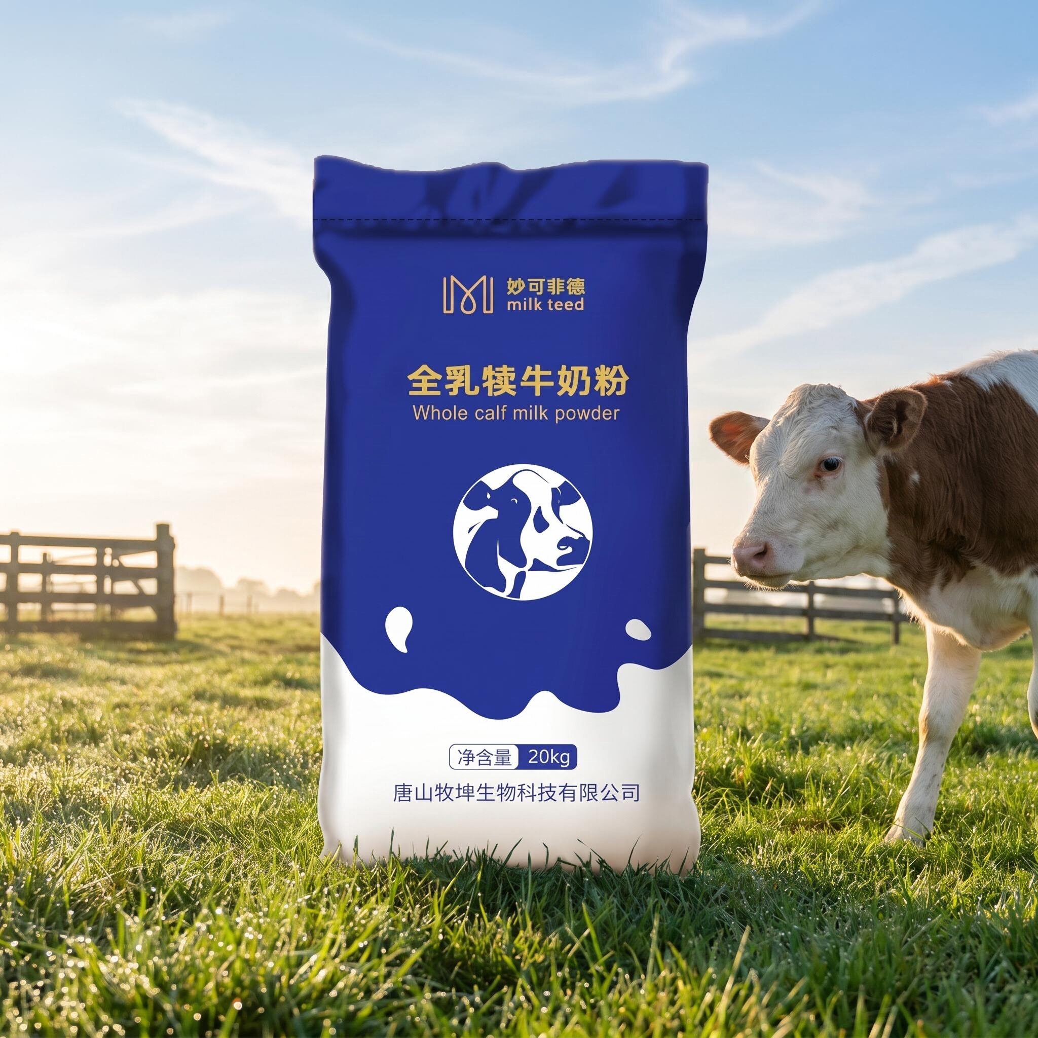 妙可菲德犊牛奶粉小牛代乳粉牛犊兽用代乳宝动物营养品40斤袋装