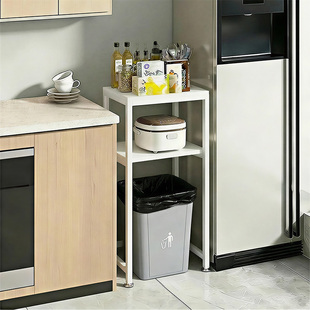 厨房垃圾桶上方置物架扫地机器人收纳架客厅多层纸篓落地放置钢架