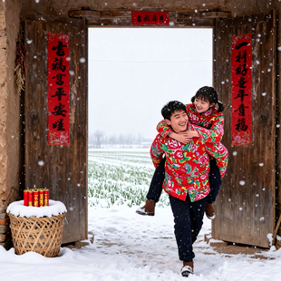 东北大花棉袄女款2025新款年轻人洋气演出服年会穿搭高级感套装