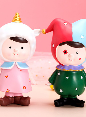 马戏团妙妙空间盲盒手办人偶小丑娃娃创意桌面蛋糕装饰品儿童礼物