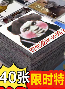 840张沙雕恶搞CXK网红ikun搞笑鸡你太美小黑子贴纸蔡徐坤表情包