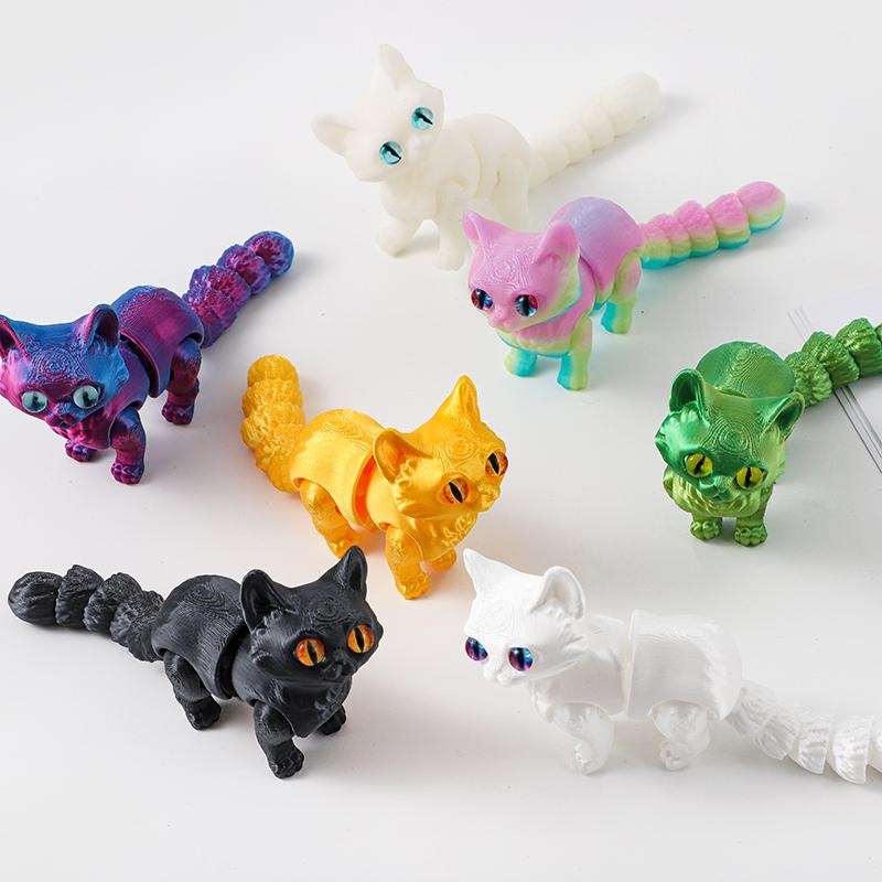 3D打印玩具呆萌猫咪可爱儿童网红爆款摆件手办模型仿真动物礼物