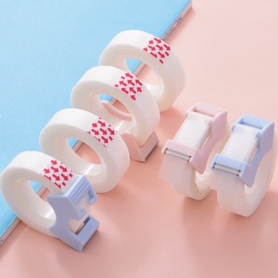 得力隐形胶带复印错题学生用透明手撕写字复制不留痕胶带配切割器