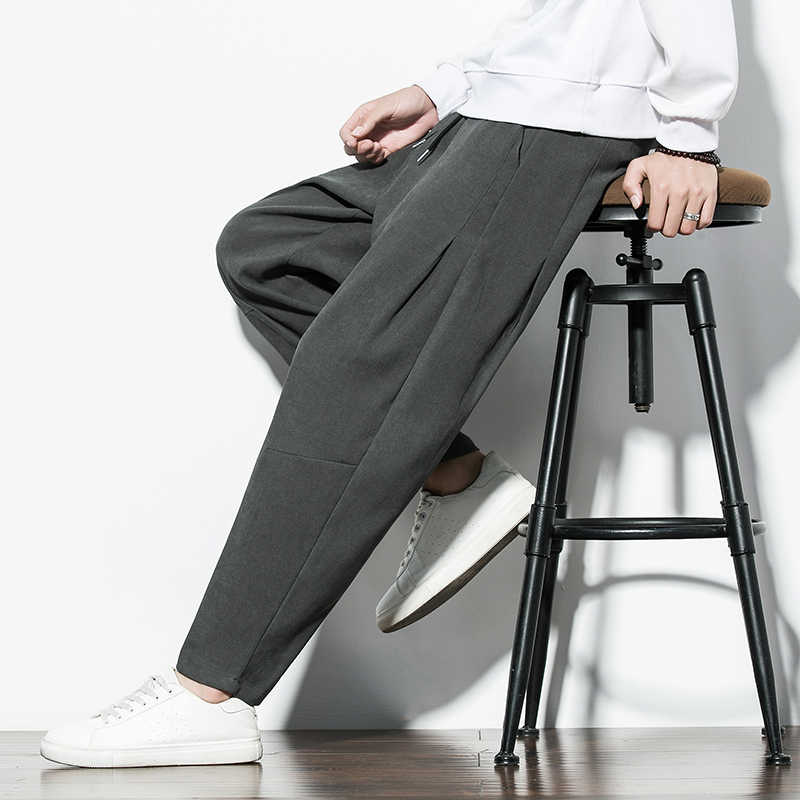 2024秋装新款男士灯芯绒休闲裤风大码宽松哈伦裤阔腿裤K22P45，男装休闲裤，星座203-3