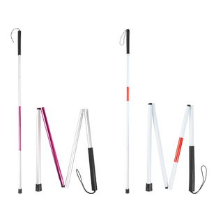 盲杖 可折叠盲人拐棍手杖 反光盲棍袋四折导盲杖盲人用品拐杖盲杆