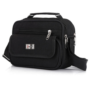 休闲斜跨包加厚帆布多层收钱包斜跨单肩包快递员收银售票包生意包