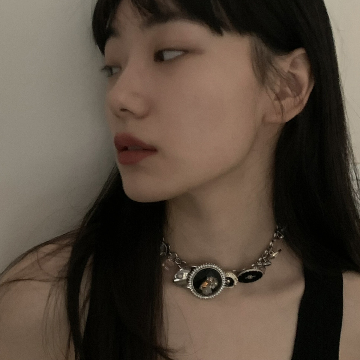 《暗夜繁花》y2k辣妹项链朋克重工朋克风锁骨链choker短款项饰