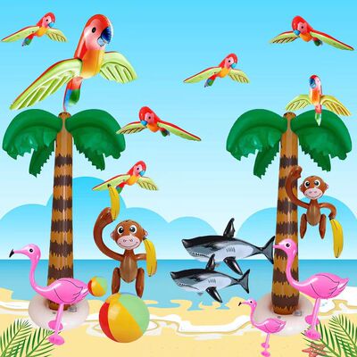 热销充气玩具椰子树香蕉海豚鱼