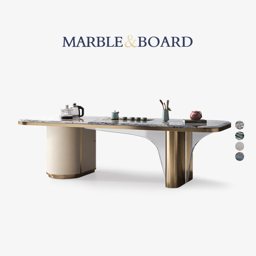 高级感大理石茶桌椅组合客厅家用