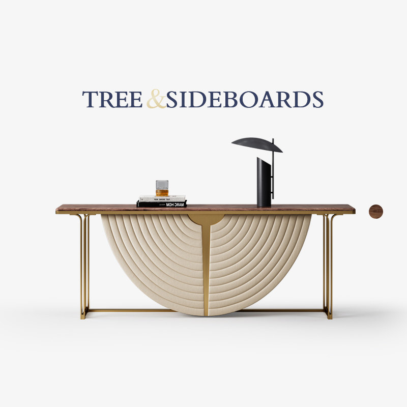 Mobeier 北美黑胡桃木玄关台现代高级感轻奢意式设计感储物玄关柜