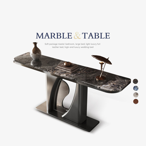 现代轻奢玄关桌岩板入户玄关台