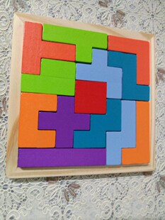 清仓动脑筋益智积木智力立体拼图智慧玩具木制游戏拼板俄罗斯方块