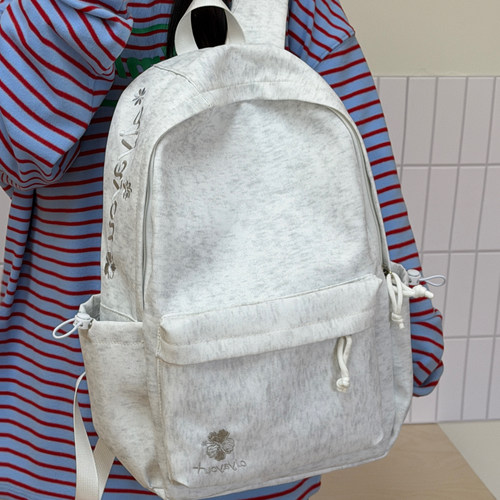 大容量刺绣学生简约双肩包