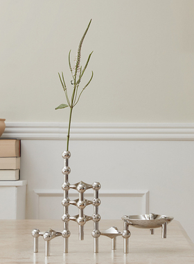 现货丹麦Stoff花瓶分子烛台搭配底座家用进口轻奢摆件生日伴手礼