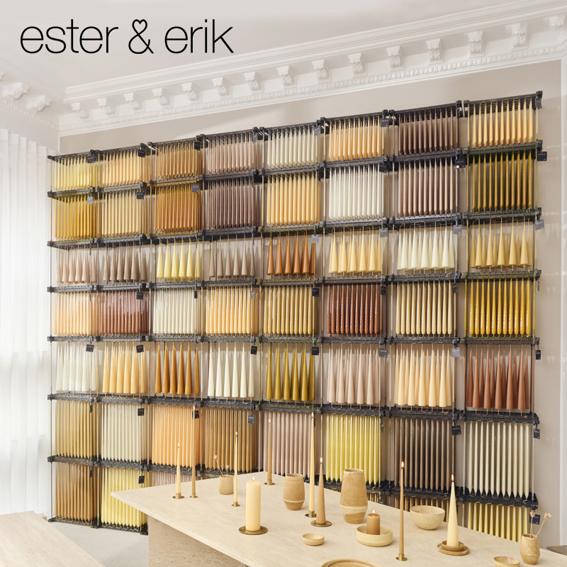 ester&erik蜡烛框架细锥彩色蜡烛
