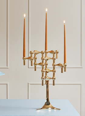现货丹麦进口Stoff Nagel桌面支架分子烛台底座金属家用摆件装饰