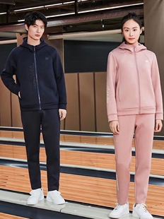 红一号新款男女连帽外套秋冬休闲拉链开衫加厚长袖保暖卫衣23505