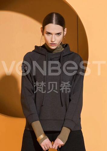 卫衣梵贝希连帽休闲中长款韩版