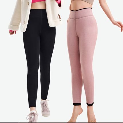 彩色春天加厚羊毛打底裤女1070驼绒特厚外穿九分过冬保暖棉裤1071