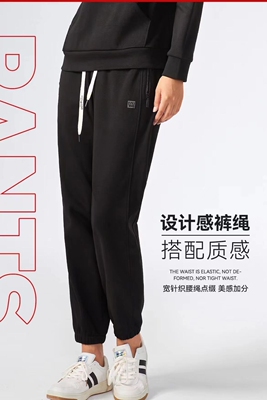 秋冬加绒款红一号女士保暖卫裤