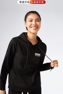 红一号女士加绒加厚卫衣秋冬季保暖休闲外穿长袖连帽棉套头衫8639