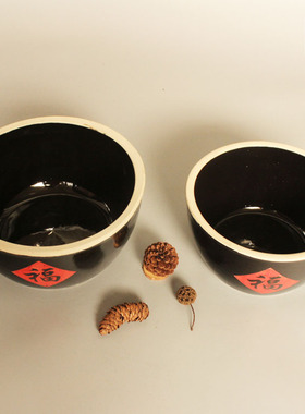 特色菜碗餐具大缸腌菜缸创意中式福字盆大碗汤陶瓷发和面创意餐具