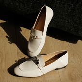 女牛皮软底平底英伦单鞋 盛先生｜2025新款 kelly两穿真皮乐福鞋