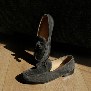 英伦风小皮鞋 真皮软底单鞋 女2026新款 盛先生｜复古流苏乐福鞋