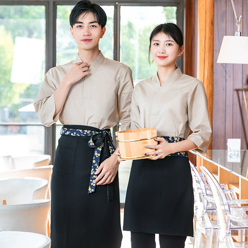 多恩西餐厅服务员咖啡厅厨师工作服男女甜品店烘焙师面包房工衣春