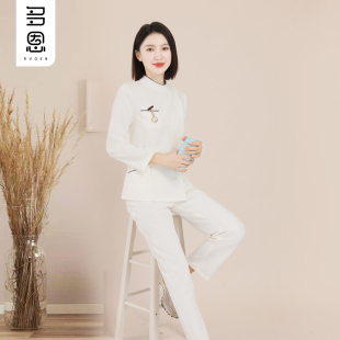 长袖 新款 韩式 套装 医美工作服开衫 多恩牙科工作服白色护士服女款