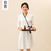 新款 养生馆理疗技师服 高级美容师工作服时尚 美容院工作服秋冬开衫