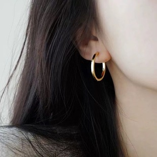 爆款 气质冷淡风金属耳环2025新款 素圈耳扣小众设计轻奢感耳饰