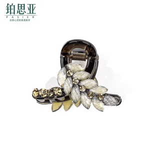 高级感麦穗发夹女新款小清新半扎发小号抓夹温柔优雅鲨鱼夹头子饰