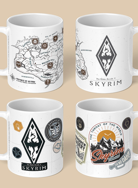 上古卷轴天际周边马克杯老滚水杯The Elder Scrolls杯子陶瓷杯