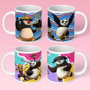 功夫熊猫周边马克杯儿童水杯陶瓷牛奶杯阿宝杯子KungFuPanda MUG