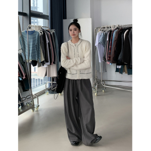 女设计感短外套 缝线撞色小香针织开衫 SIXI四喜家春季 手工才对味