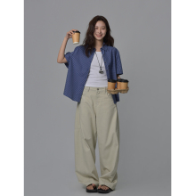 SIXI四喜家 报恩裤型/弧形分割线牛仔裤女夏松弛感柔软廓形弯刀裤