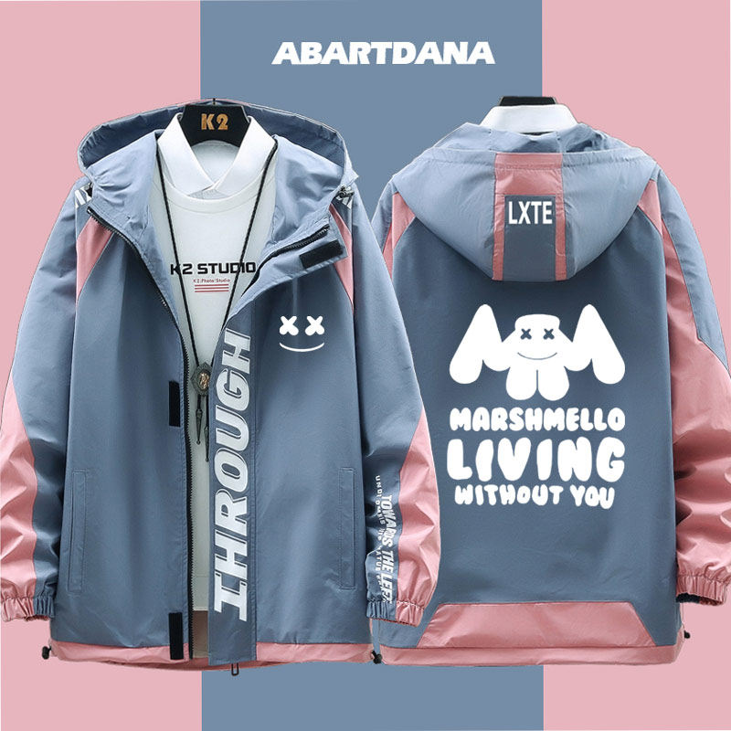 电音摇滚音乐marshmello棉花糖衣服外套新款夹克上衣男女春秋装