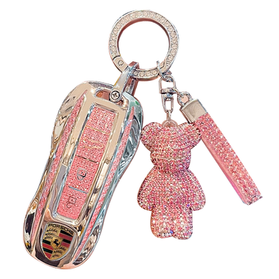 ‘超粉满钻熊’~！保时捷钥匙套