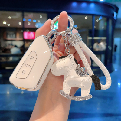 适用于大众高尔夫8钥匙套id4凌渡L途昂揽巡id3途观L车帕萨特pro女