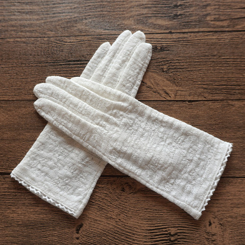 夏季新品透气蕾丝分指手套