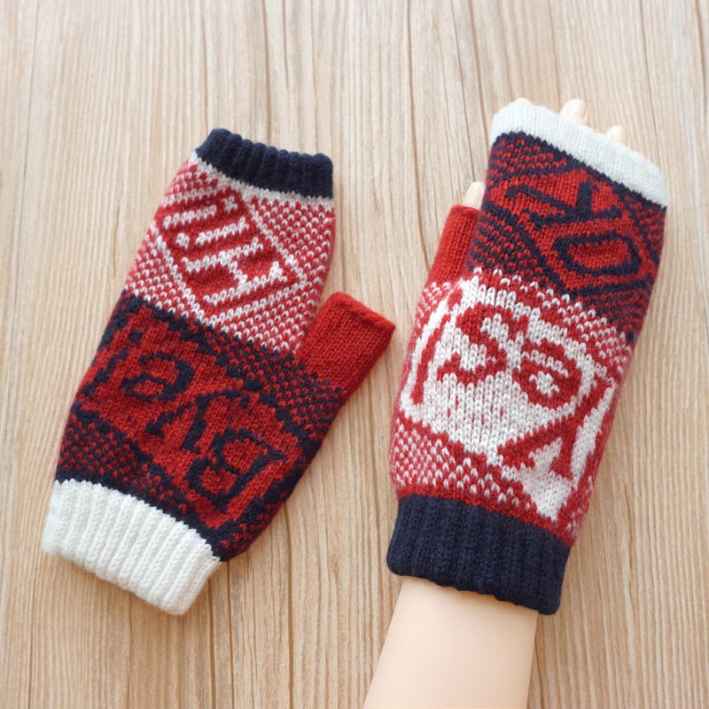 瑞迪卡欧羊毛半指触屏保暖