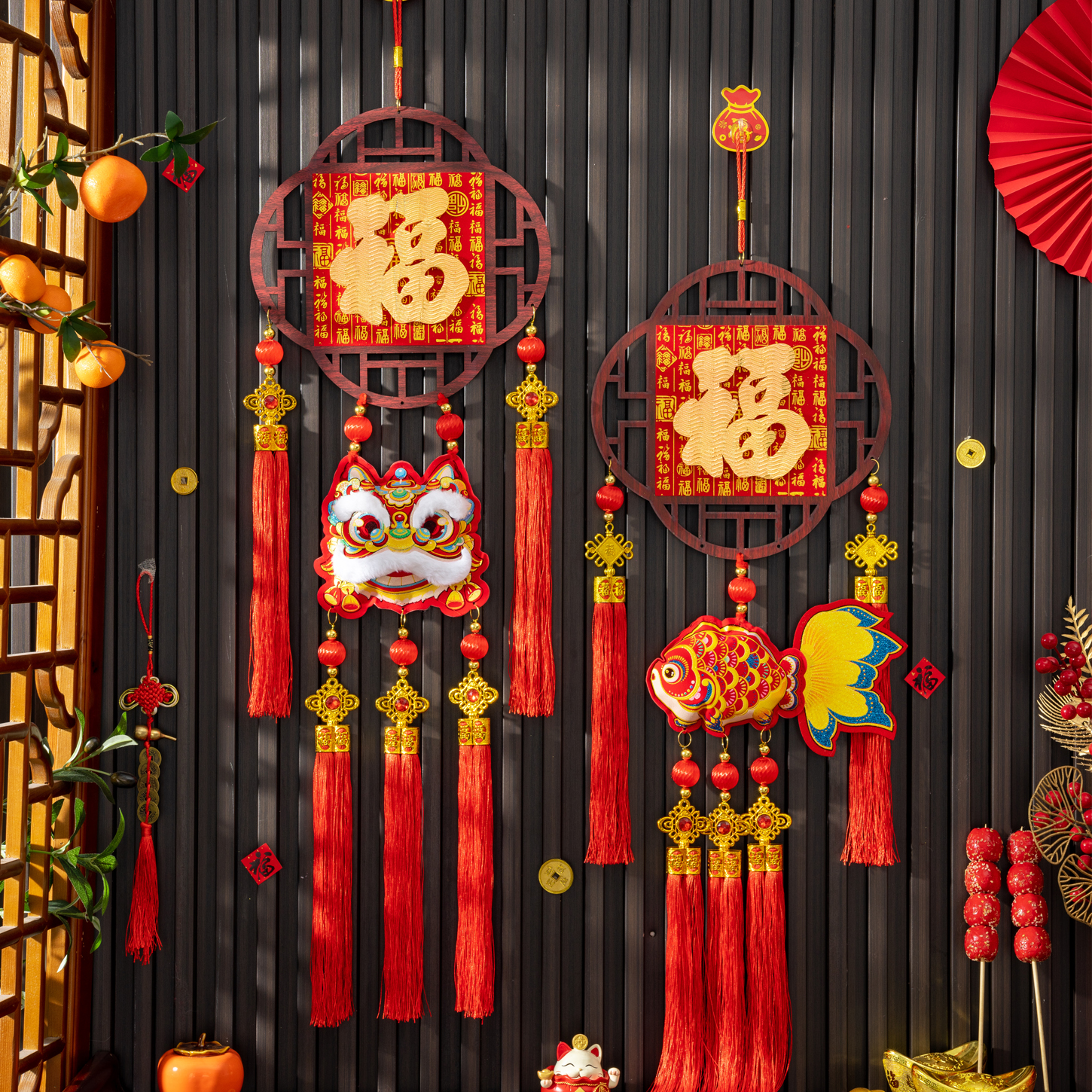 2026新款装饰高档双面福字挂件