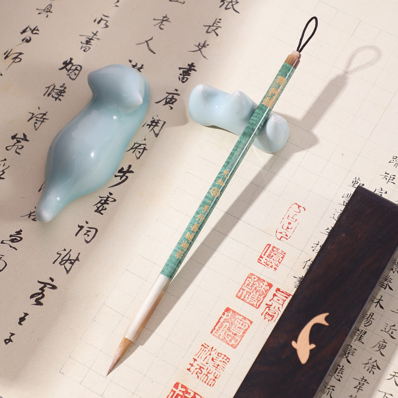 湖羊小楷毛笔书法专用专业级纯狼毫簪花抄经字帖入门临摹兼毫小毛