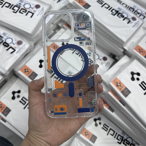 新款高级感透明电路板磁吸手机壳