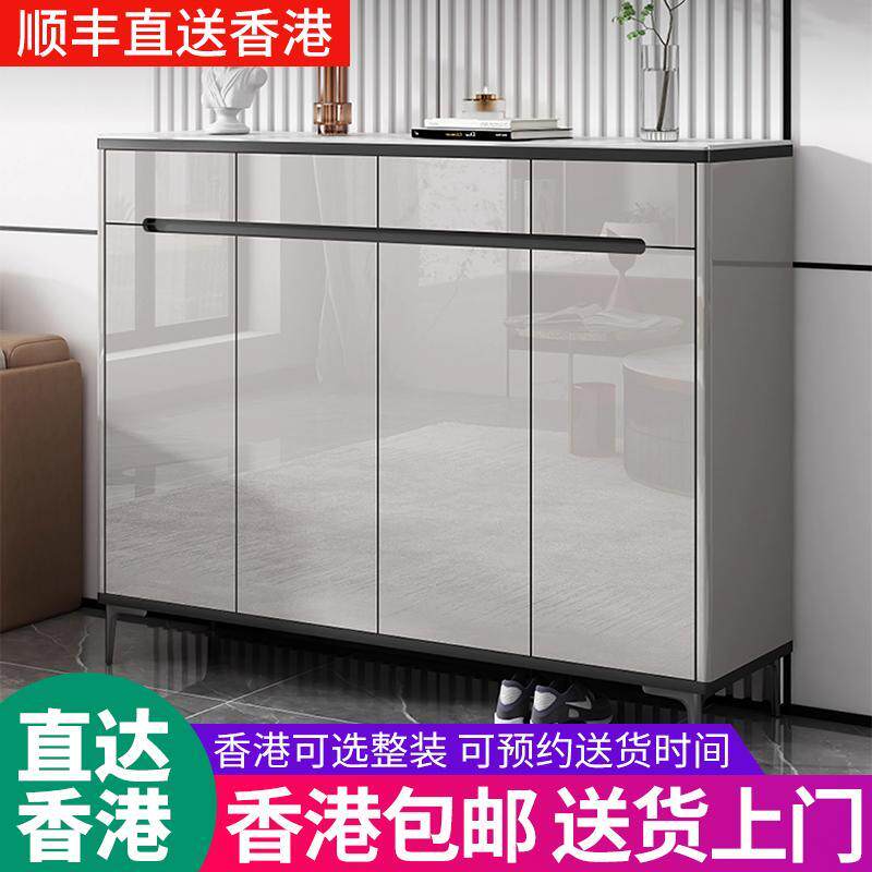 【香港包邮】鞋柜家用门口玄关柜一体新款2024爆款烤漆储物柜入户