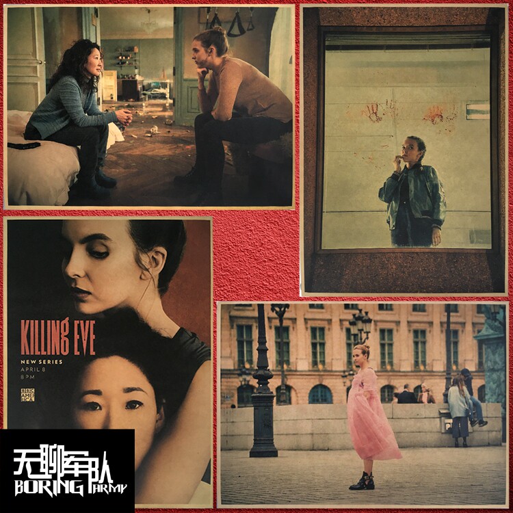 Killing Eve 杀死伊芙 美剧电影牛皮纸海报复古装饰画宿舍相框墙,家居饰品,现代装饰画,淘宝优惠券,粉丝福利购,淘宝优惠卷
