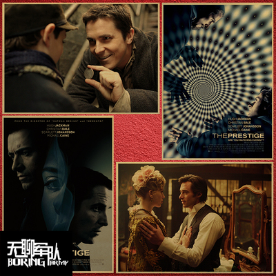 致命魔术 The Prestige 电影牛皮纸海报装饰画