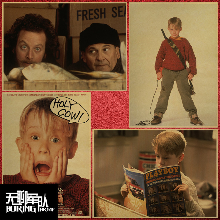 小鬼当家 home alone 电影牛皮纸海报装饰画
