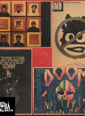 MF Doom 说唱牛皮纸海报酒吧宿舍客厅卧室装饰画